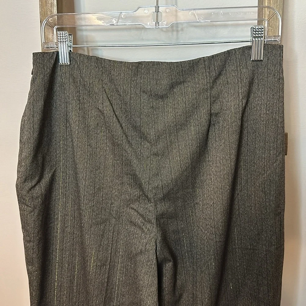 Coldwater Creek Classic Fit Fully Lined Dress Pants Size 10 Brown and Metallic